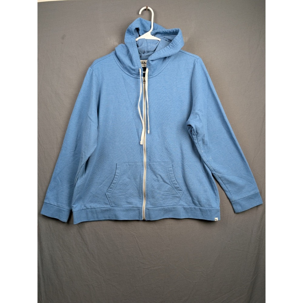 Eddie Bauer Womens XL Blue Full Zip Hoodie Sweatshirt